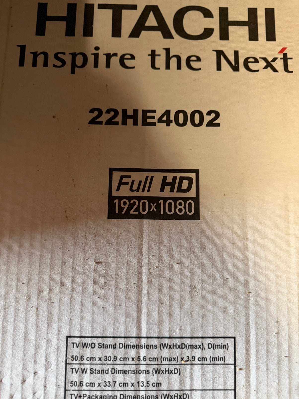 Téléviseur Full HD 22 pouces Hitachi - En parfait état !, TV, Hi-fi & Vidéo, Autres marques, Moins de 40 cm, Comme neuf, Enlèvement