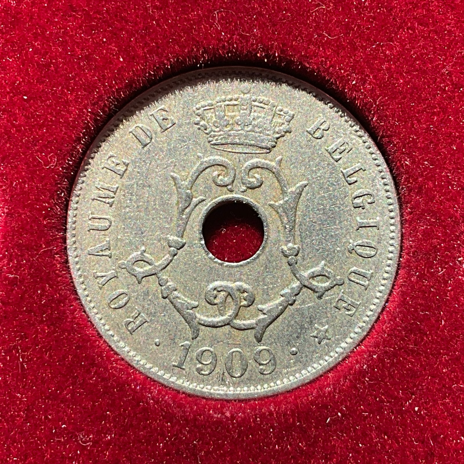 Belgique - Magnifique Art Nouveau Fr - 1909, Envoi, Métal, Monnaie en vrac