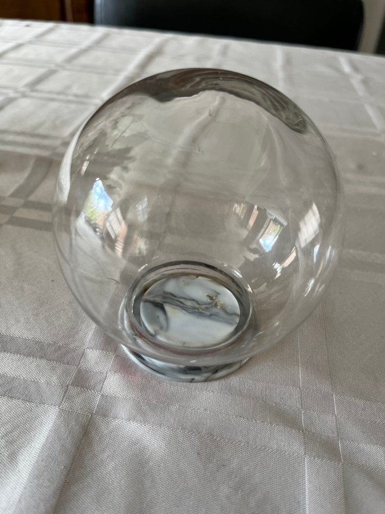 Glazen bol - diameter 5cm - om beeldje in te zetten, Ophalen of Verzenden