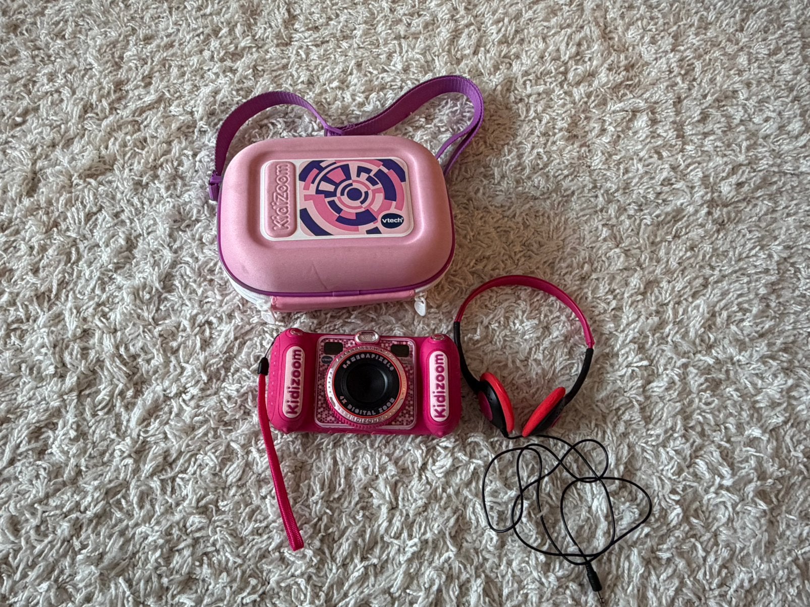 Kidizoom met opbergtas en hoofdtelefoon - roze, Ophalen of Verzenden, Zo goed als nieuw