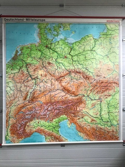 Landkaart DEUTSCHLAND - MITTELEUROPA, Enlèvement, Utilisé, Carte géographique