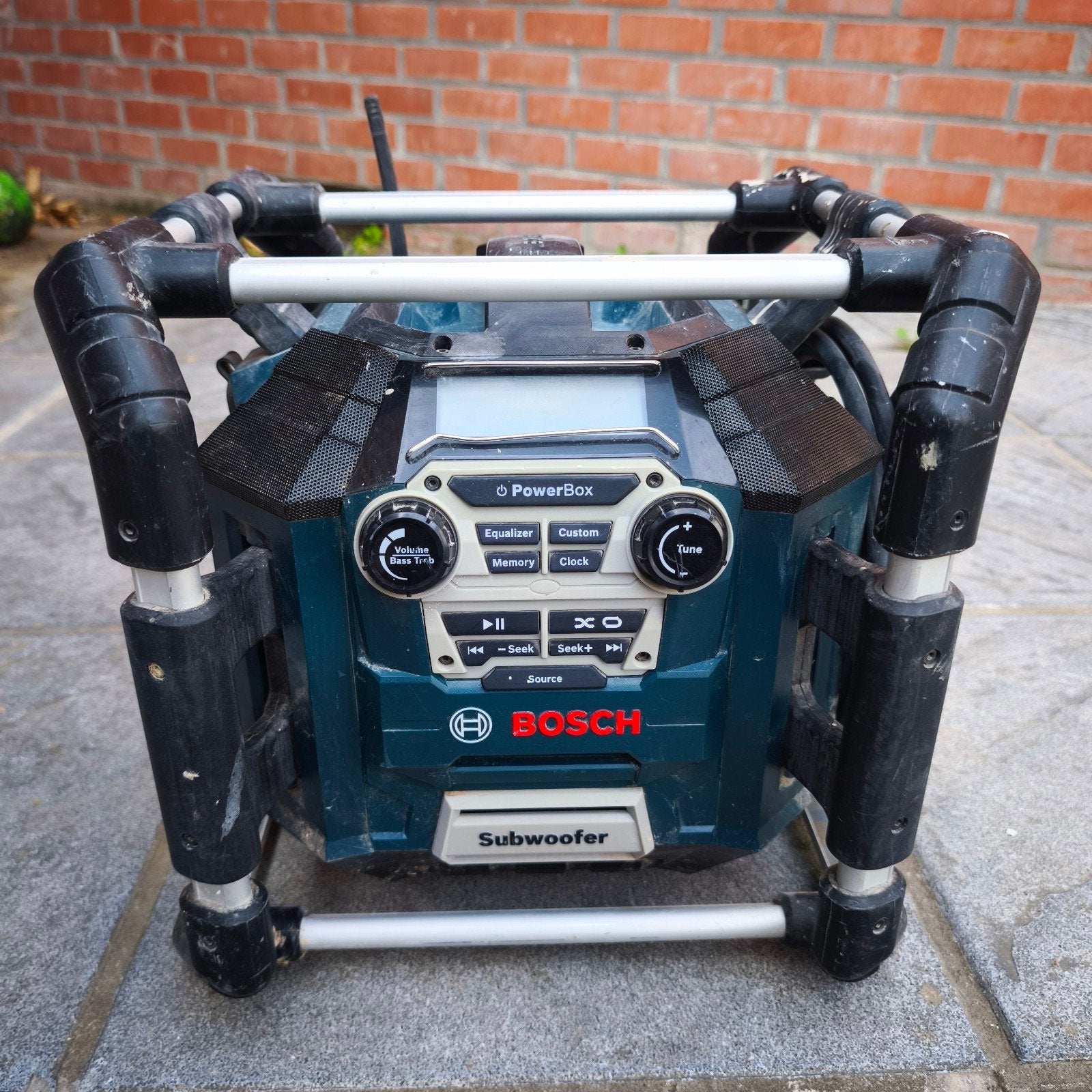 Bosch werfradio met subwoofer, Audio, Tv en Foto, Ophalen of Verzenden, Gebruikt, Bouwradio