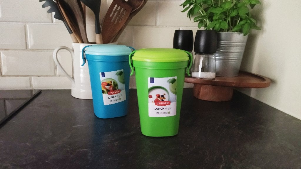 Curver Lunch&Go drinkbeker yoghurtbeker soepbeker, Huis en Inrichting, Ophalen of Verzenden, Nieuw, 600 ml, Met deksel
