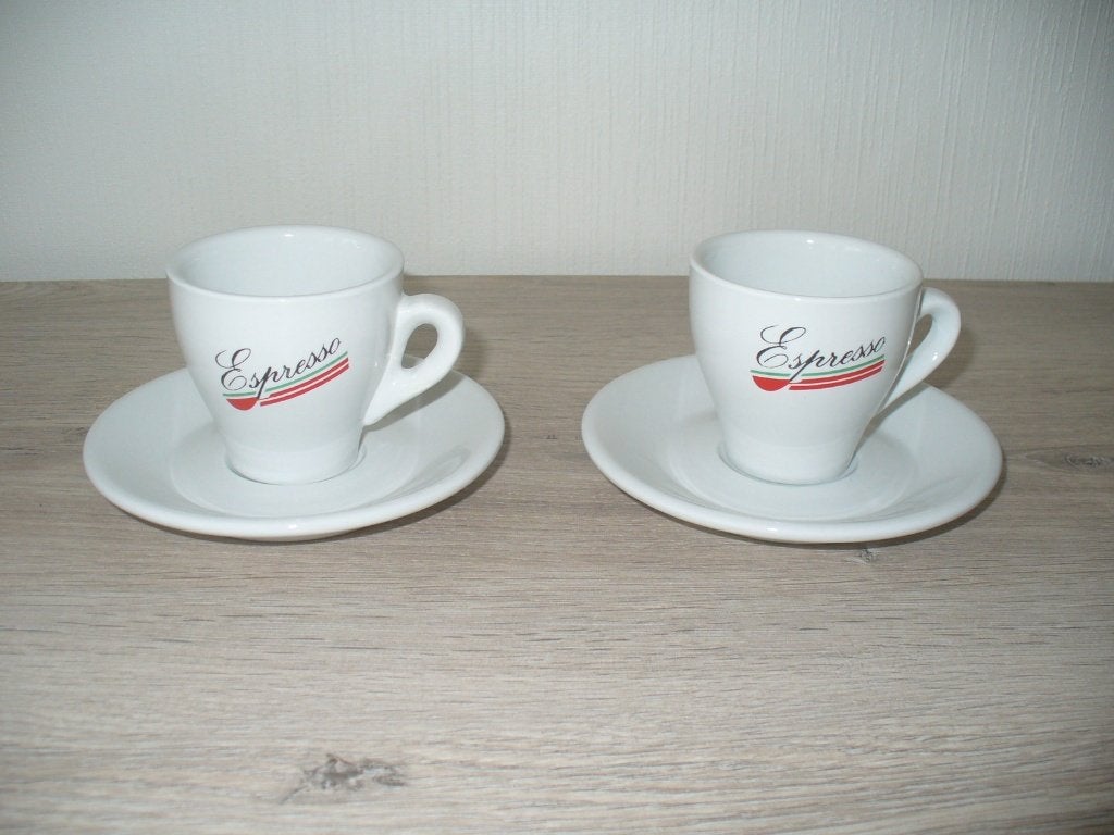 Kopjes + schoteltjes Espresso, Huis en Inrichting, Ophalen of Verzenden, Zo goed als nieuw