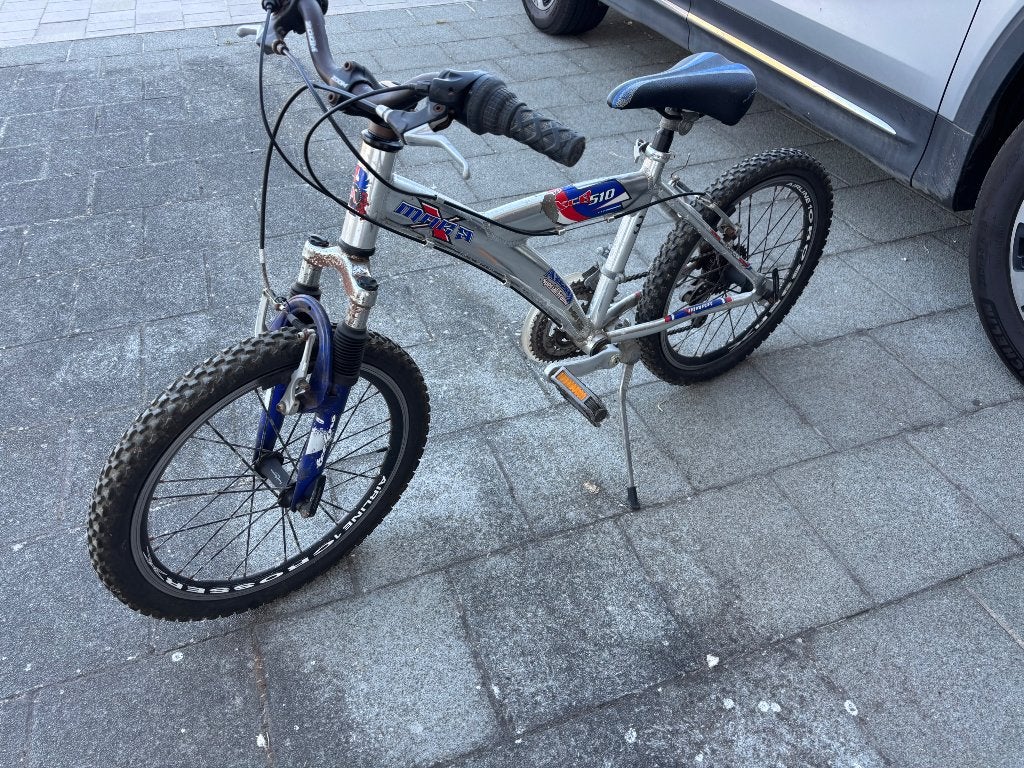 Kinderfiets-jongensfiets, Gebruikt, Velgrem, Handrem, 20 inch
