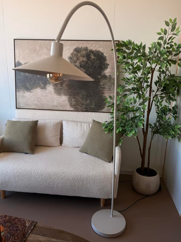 Vloerlamp Philou beige, Huis en Inrichting, Ophalen, Overige materialen, Boog, Zo goed als nieuw