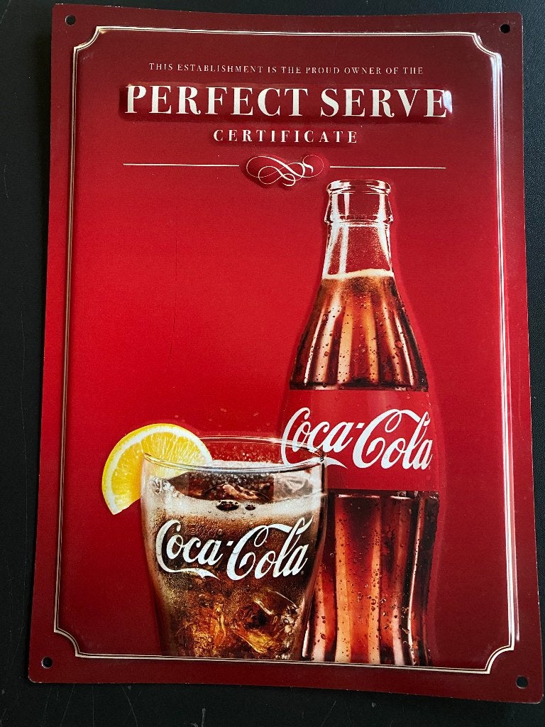Metalen bord Coca Cola, Ophalen of Verzenden, Zo goed als nieuw