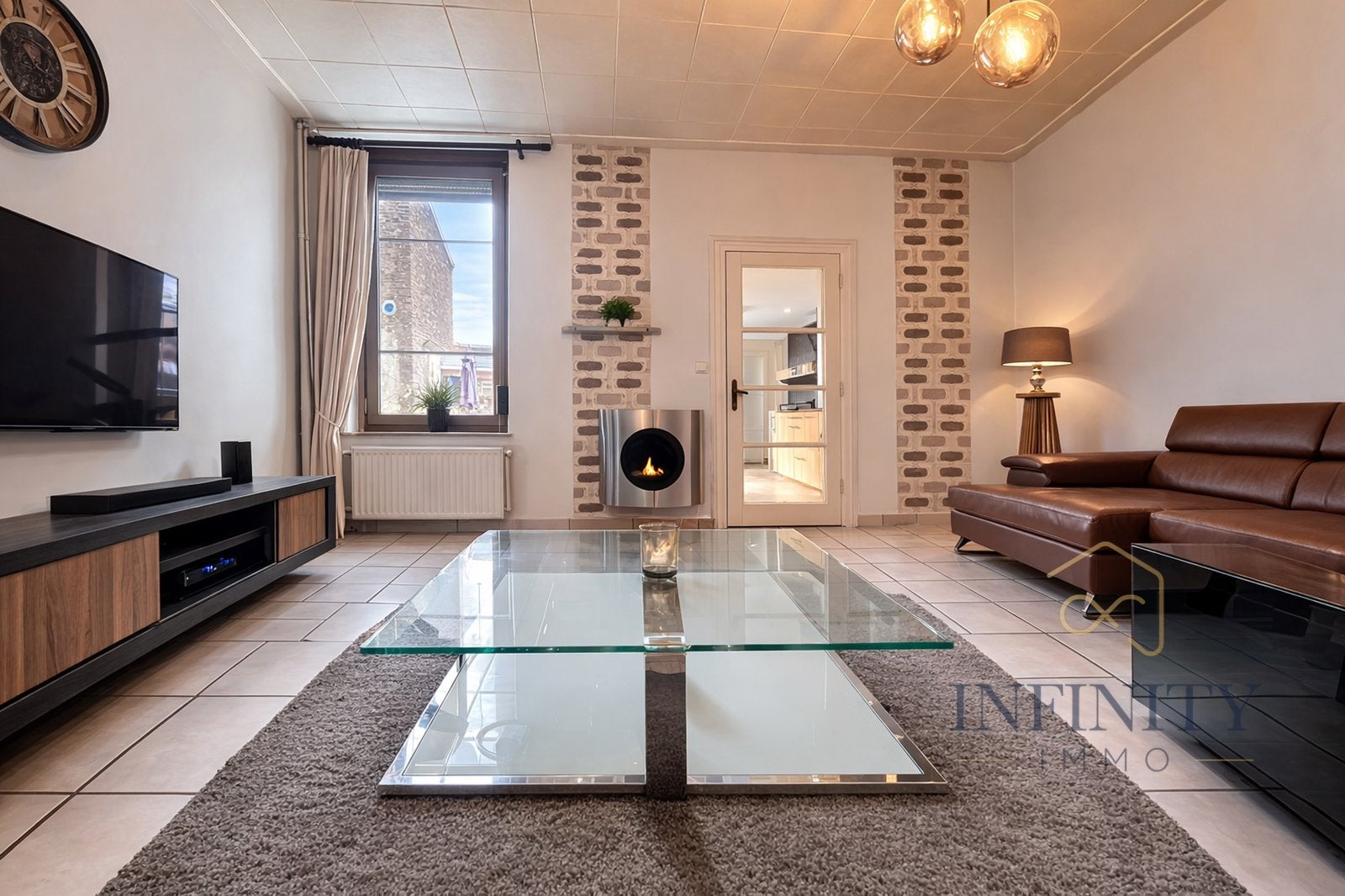 Table de salln design en verre trempé, 100 à 150 cm, Moins de 50 cm, Carré, Enlèvement