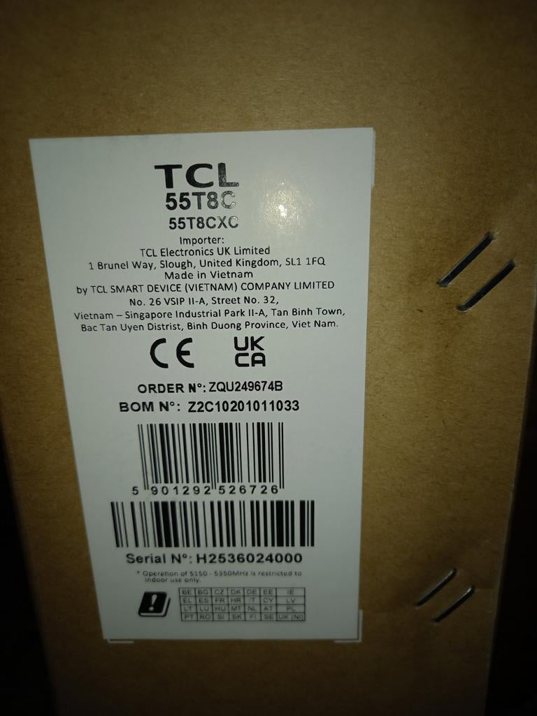 Nieuwe QLED TV TCL 55T8C 55inch smart tv, Enlèvement, QLED, Smart TV