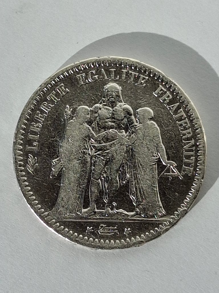 Zilveren munt 5fr France, Postzegels en Munten, Ophalen of Verzenden, Frankrijk, Losse munt, Zilver
