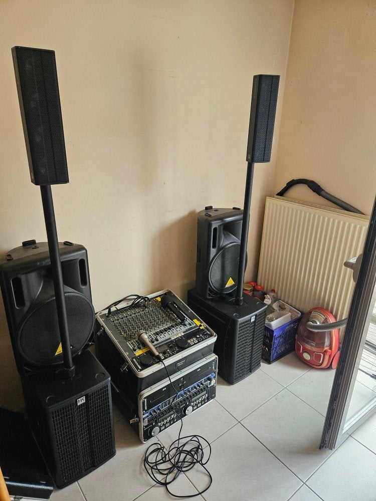 Installation complète du système de sonorisation, Musique & Instruments, Enlèvement, Comme neuf, 1000 watts ou plus, Sono