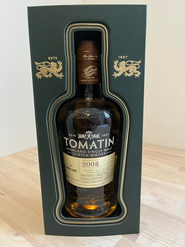 Tomatin 2008 Single Cask – Bresser & Timmer (204 flessen), Enlèvement, Comme neuf, Pleine