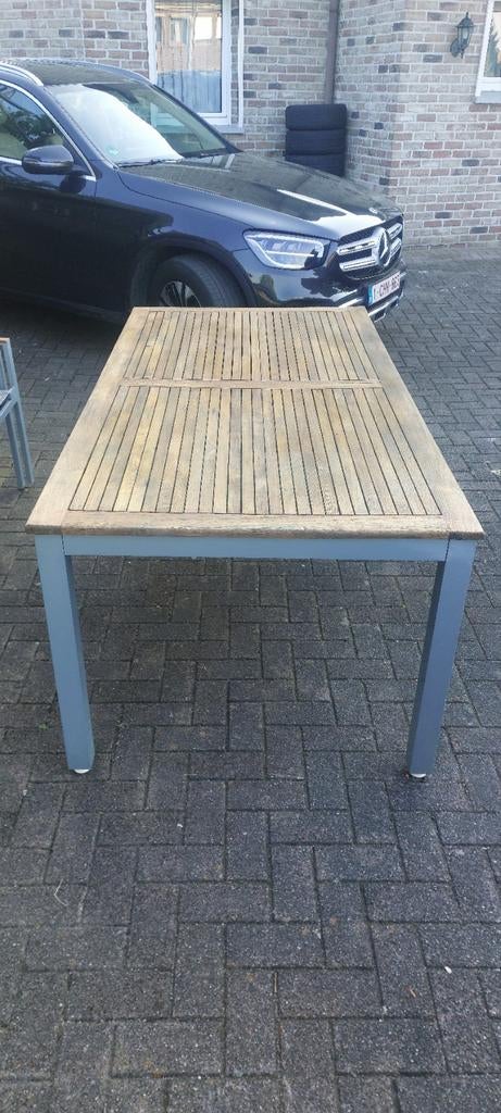 Tafel met 6 stoelen, Tuin en Terras, Ophalen, Zo goed als nieuw, Rechthoekig, Hout