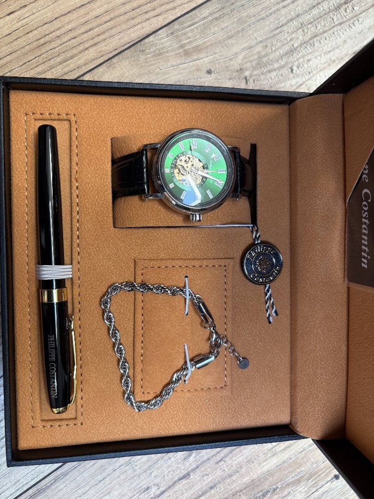 Coffret de montre de luxe marque Philippe Constantin, Handtassen en Accessoires, Overige merken, Leer, Polshorloge, Nieuw