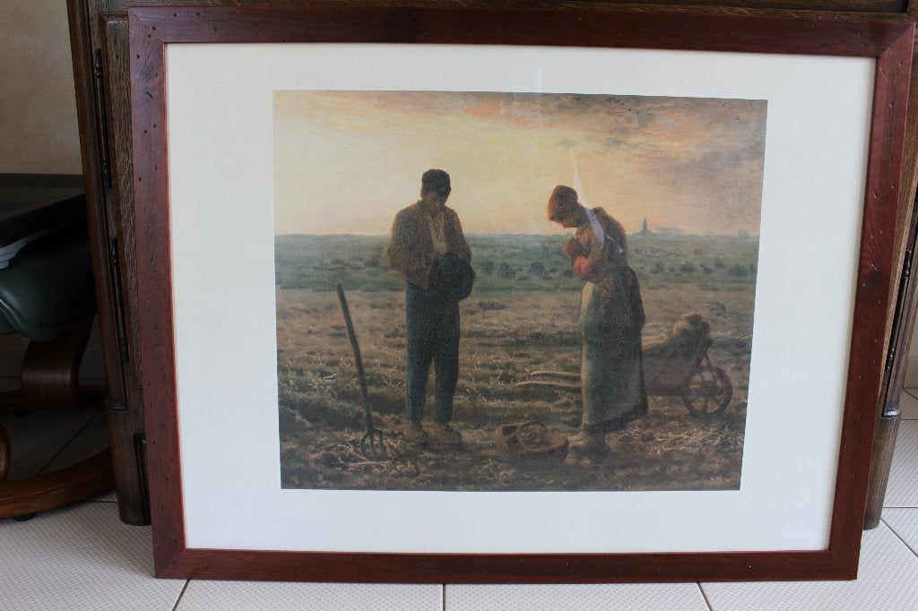 Poster The Angelus van Jean-Francois Millet, Antiek en Kunst, Ophalen of Verzenden, Overig onderwerp
