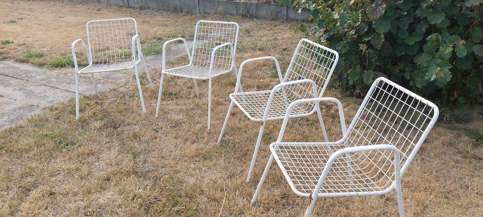 chaises EMU RIU 1960 blanches, Maison & Meubles, Chaises, Enlèvement
