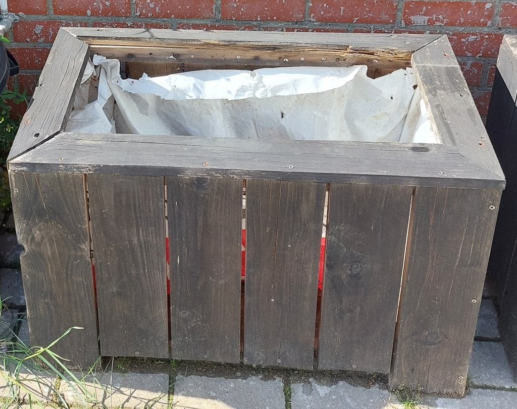 2 bacs à fleurs en bois, Jardin & Terrasse, Enlèvement, Utilisé, Bois