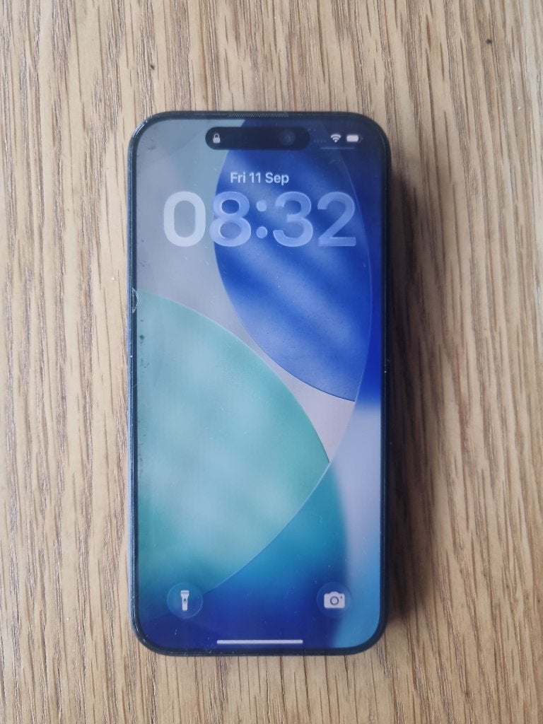 Titanium Blue Iphone 15 Pro like new, Ophalen, 128 GB, 89 %, Blauw