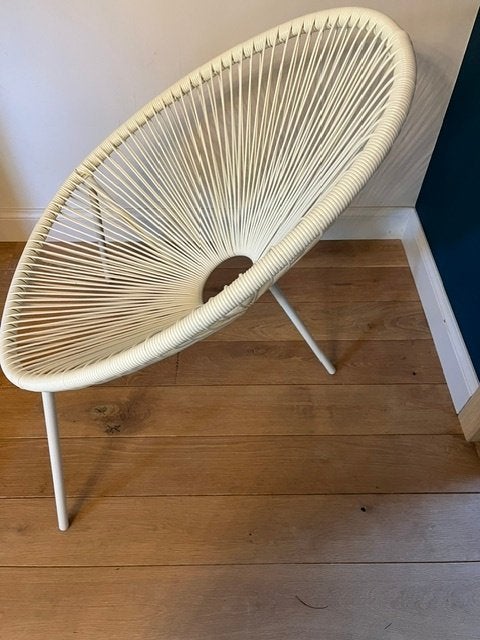 Tuinstoelen (witte Acapulco-stijl) 6 stuks, Tuin en Terras, Ophalen, Kunststof, 6 zitplaatsen, Nieuw