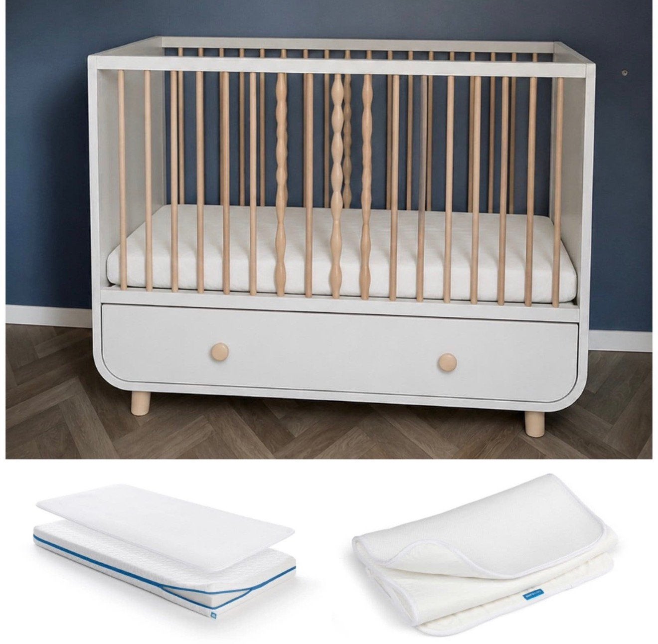 Meegroeibed + matras+matrasbeschermer+ hoeslaken aerosleep, Kinderen en Baby's, Ophalen, Zo goed als nieuw