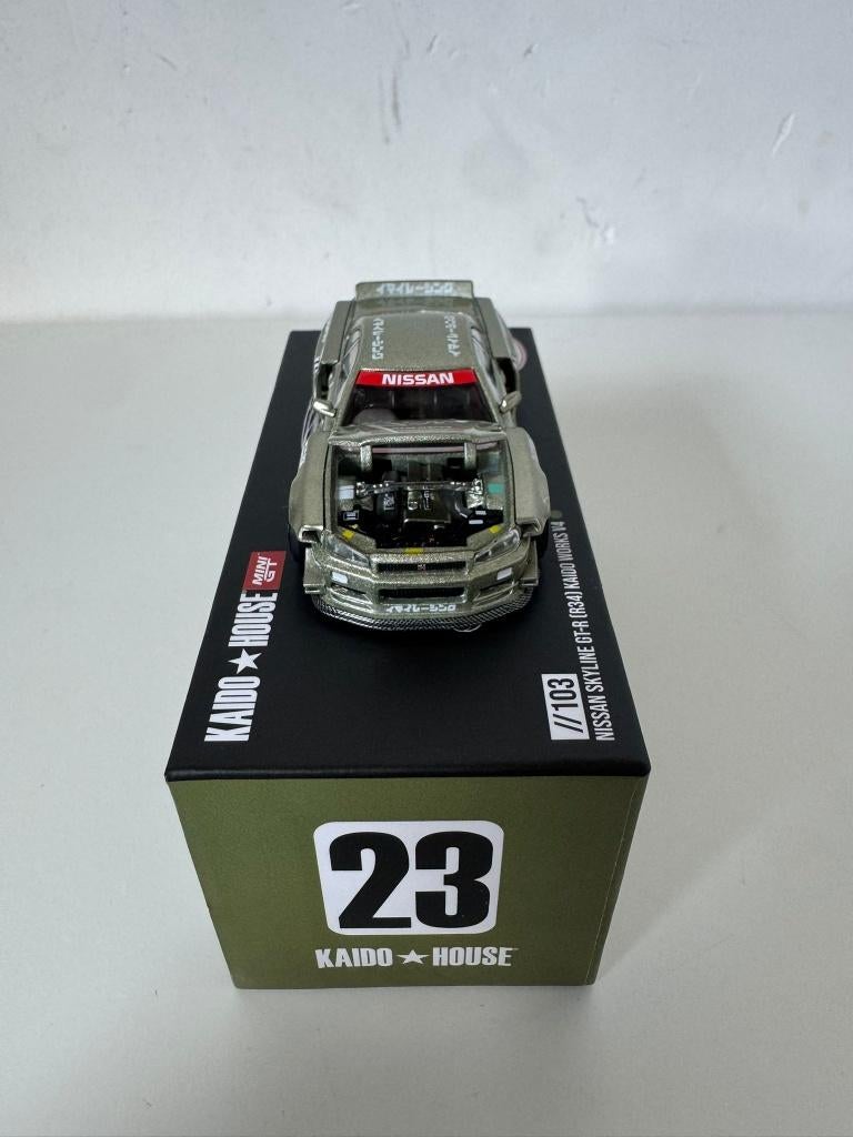 Nissan Skyline GTR R34 KAIDO WORKS V4, Hobby & Loisirs créatifs, Voitures miniatures | 1:24, Enlèvement, Comme neuf, Voiture, Autres marques