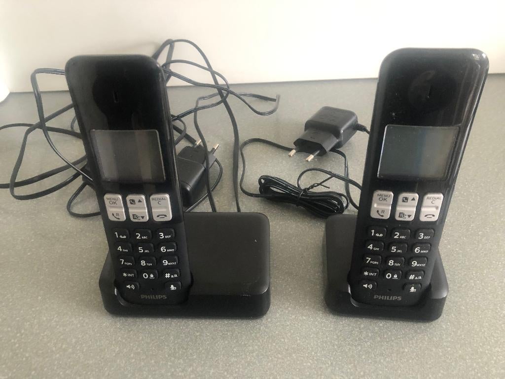 Vaste telefoon van Philips met 2 handsets, Telecommunicatie, Ophalen, Gebruikt, 2 handsets