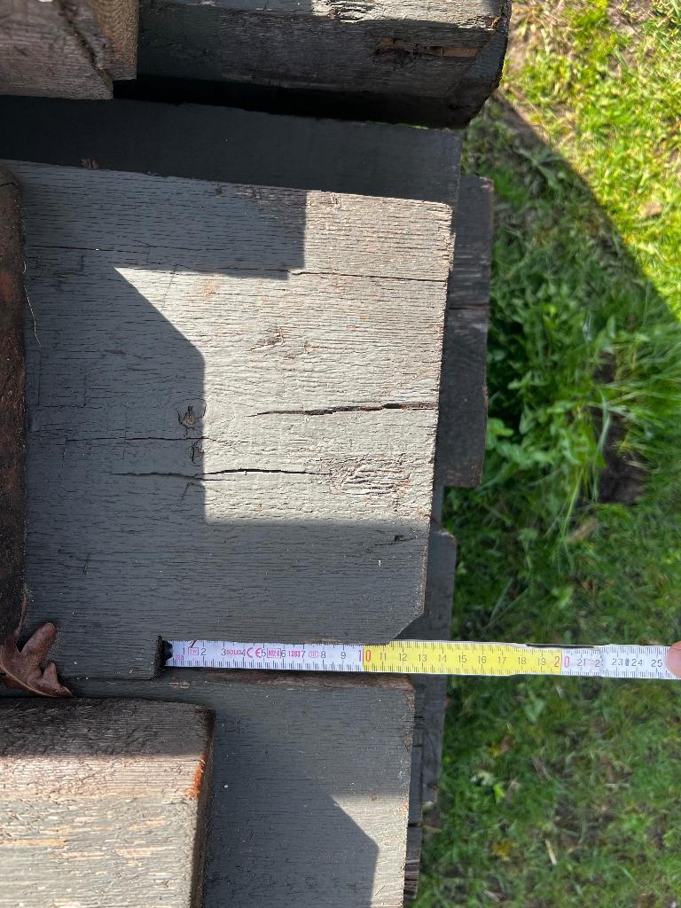houten balken, Doe-het-zelf en Bouw, Hout en Planken, Ophalen, Grenen, Zo goed als nieuw, Balk