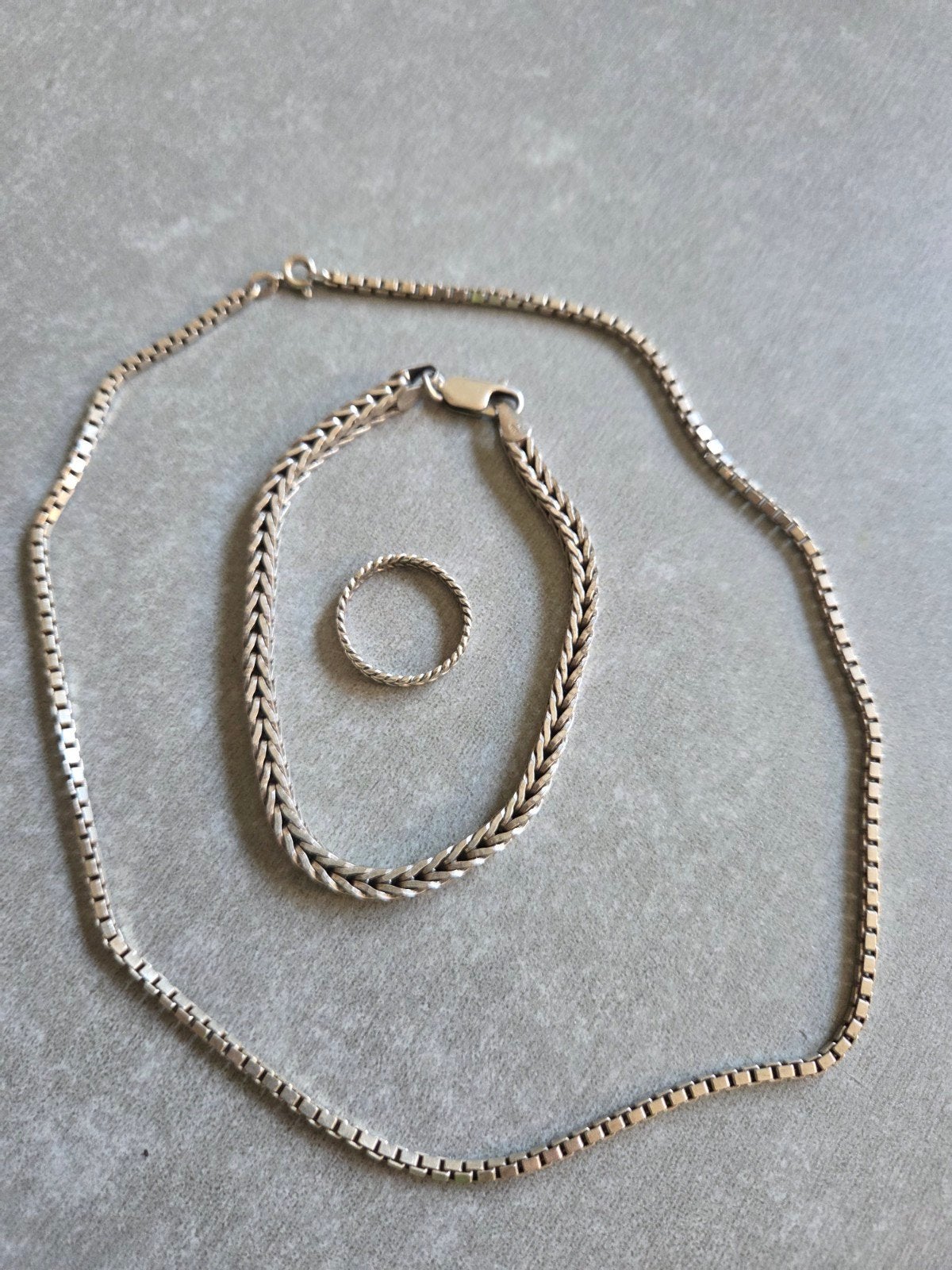 Zilveren juwelenset, Handtassen en Accessoires, Kettingen, Ophalen