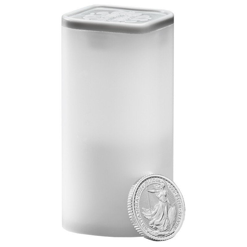 1/10 ounce Britannia 2026 zilver .999 tube 16 munten BU, Postzegels en Munten, Verzenden, Zilver