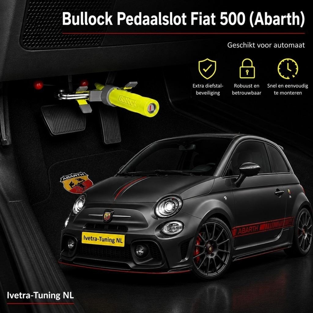 Pedaalslot Fiat 500 Abarth Automaat | Beveiliging Fiat 500, Ophalen of Verzenden, Nieuw