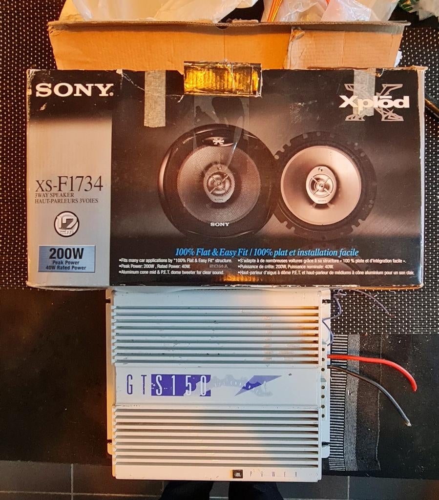 Complete Sound System JBL amplifier with new SONY speakers., Ophalen, Zo goed als nieuw