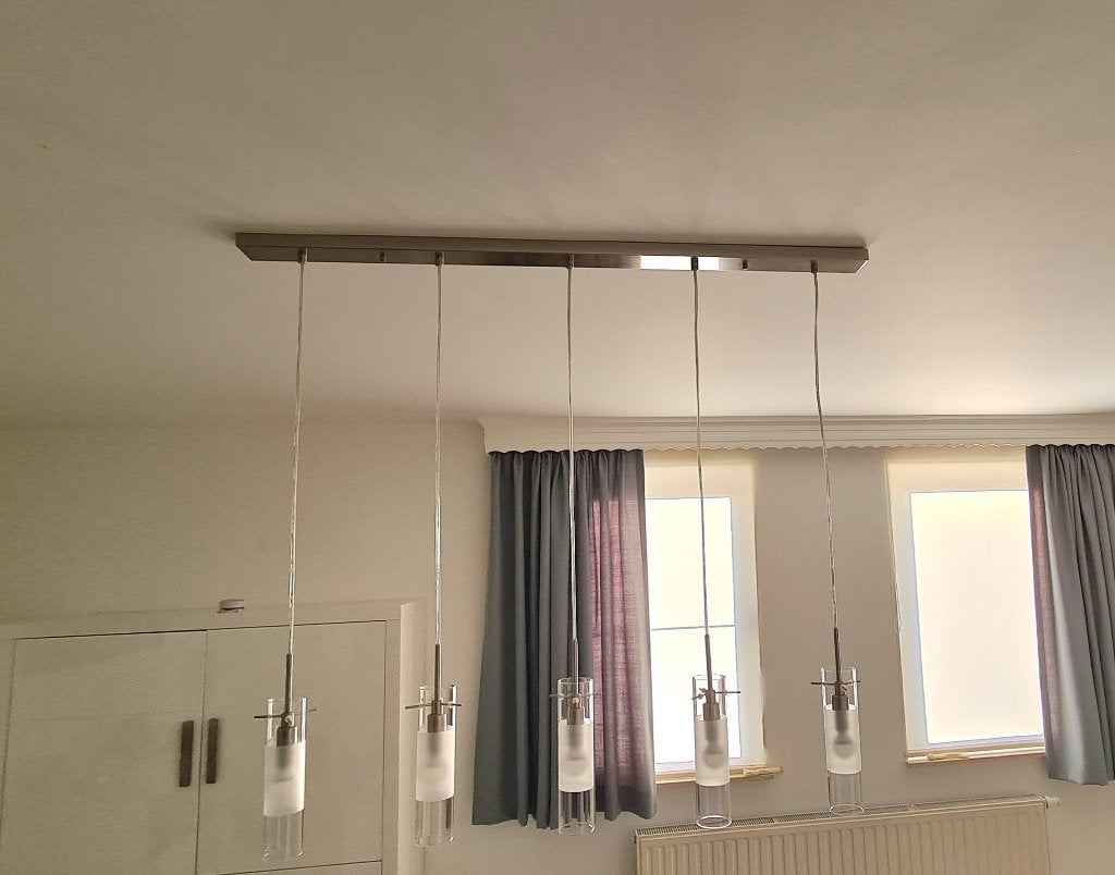 Plafondlamp, Maison & Meubles, Lampes | Plafonniers, Verre, Enlèvement, Utilisé, Argenté