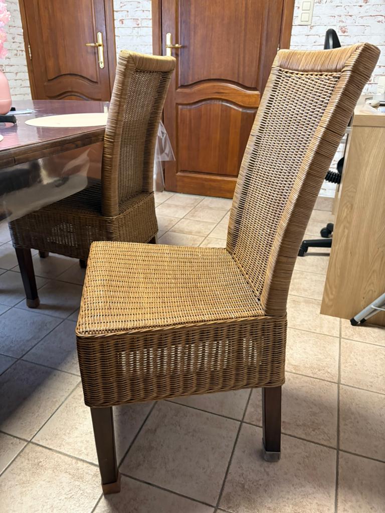 Rieten stoelen, Huis en Inrichting, Ophalen, Gebruikt, Bruin, Riet of Rotan
