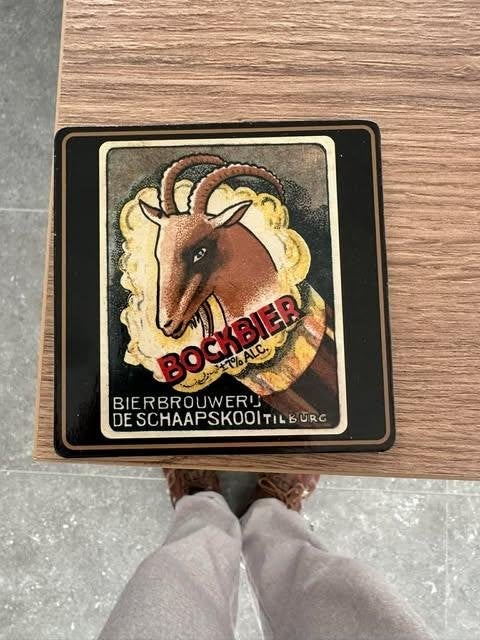 onderlegger kurk bockbier de schaapsbrouwerij Tilburg, Ophalen of Verzenden, Nieuw, Viltje(s), Overige merken