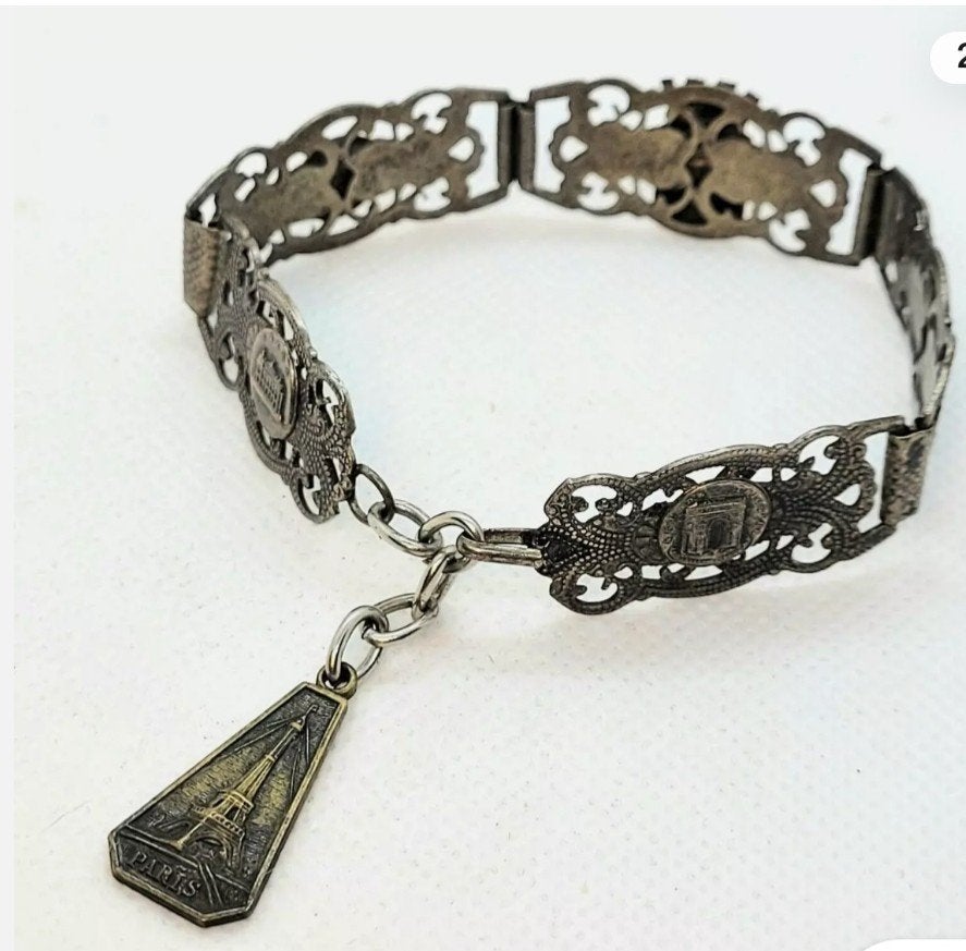 MOOIE FRANSE FILIGRAAN ARMBAND VAN DE JAREN 30 /40, Bijoux, Sacs & Beauté, Bijoux anciens, Enlèvement, Autres matériaux, Bracelet