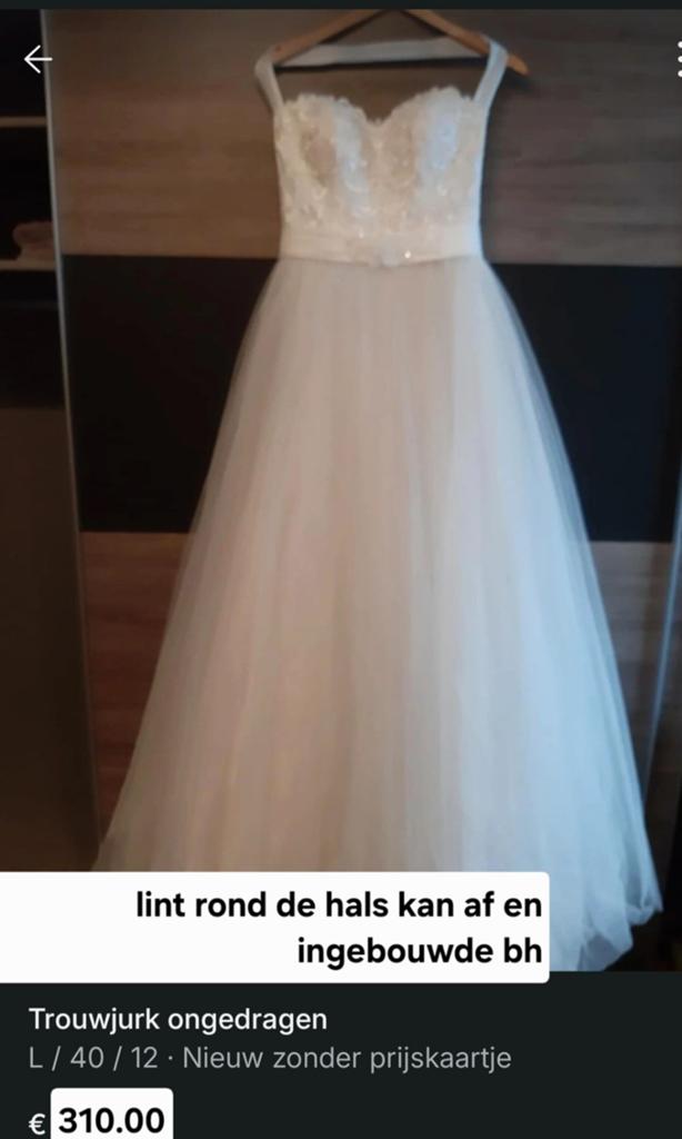 Trouwjurk nooit gedragen, Kleding | Dames, Ophalen of Verzenden, Trouwjurk