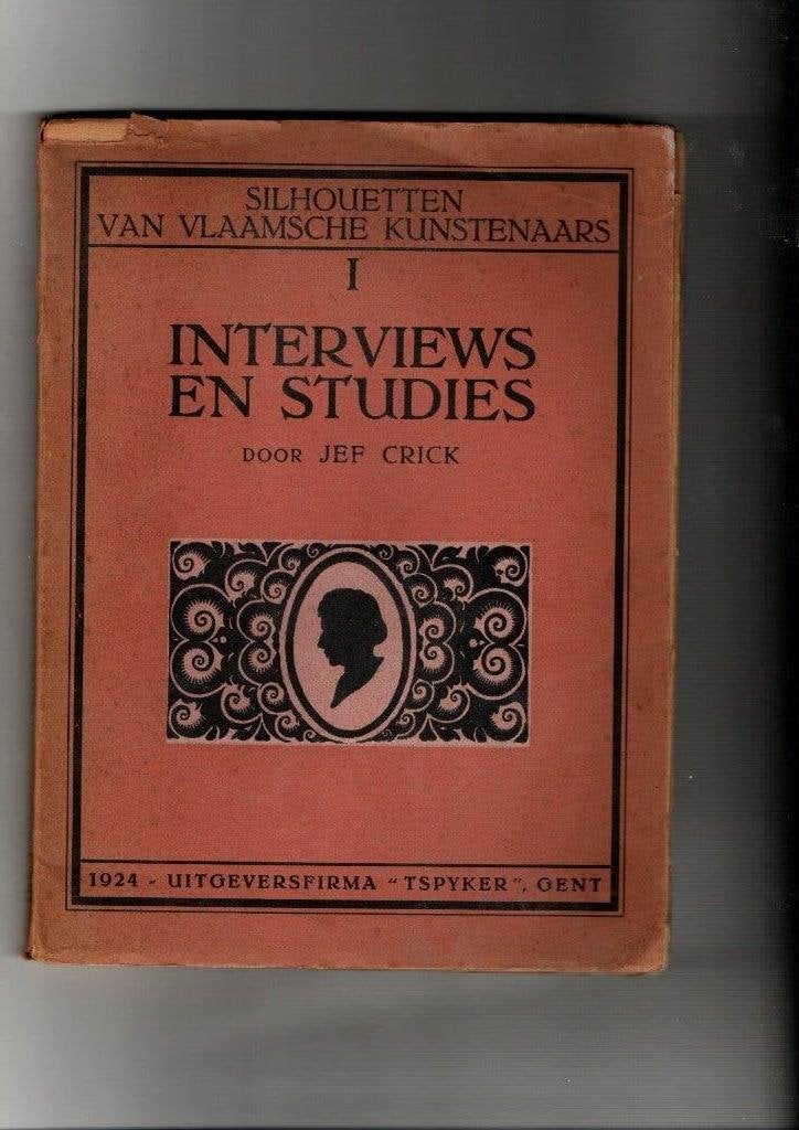 SILHOUETTEN VAN VLAAMSE KUNSTENAARS 1924, Verzenden, Zo goed als nieuw, Overige onderwerpen