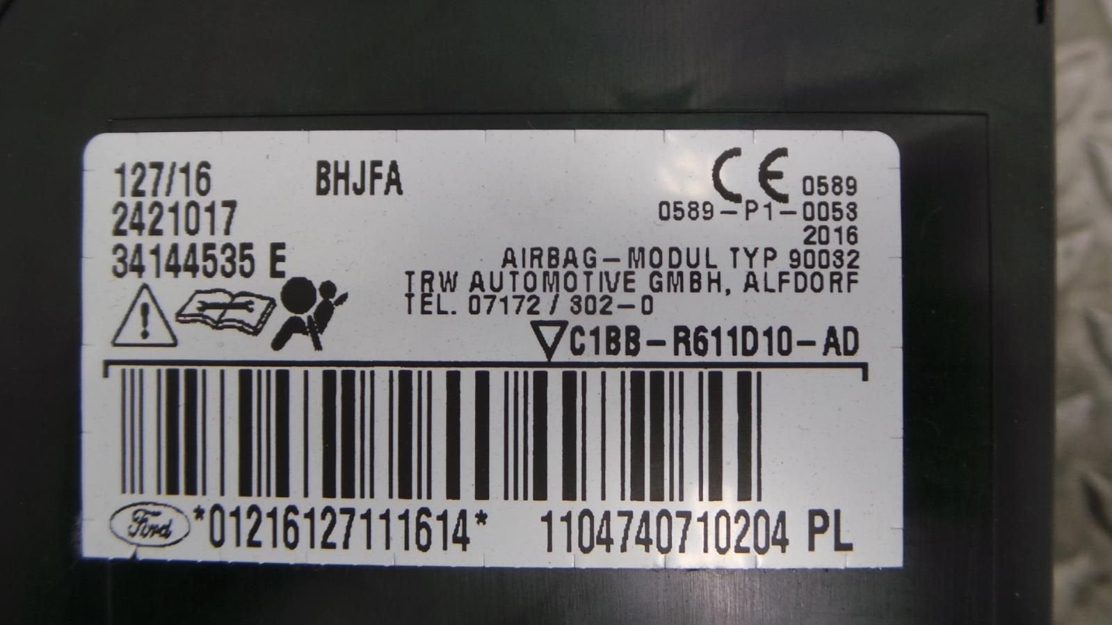 FORD FIESTA Duratec  AIRBAG RECHTS 2016, Ophalen of Verzenden, Gebruikt, ARN erkend