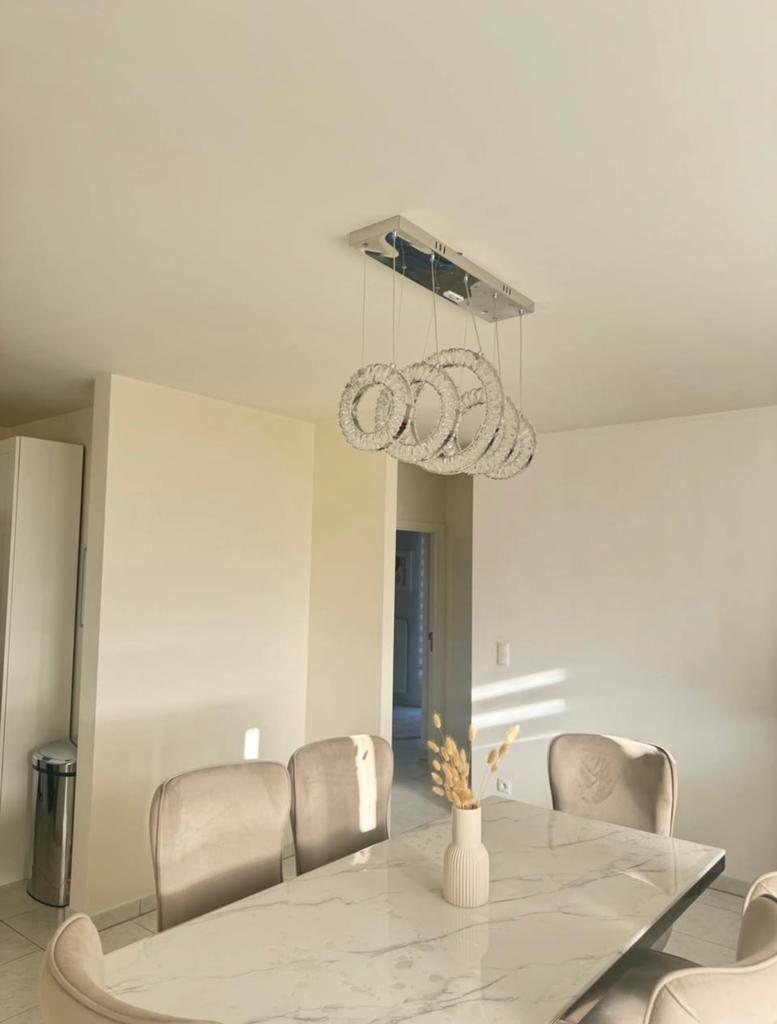 Lustre moderne avec Bluetooth – 3 tons de lumière, Enlèvement