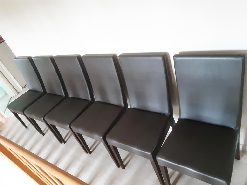 6 chaises simili cuir, Maison & Meubles, Brun, Enlèvement, Cuir, Moderne
