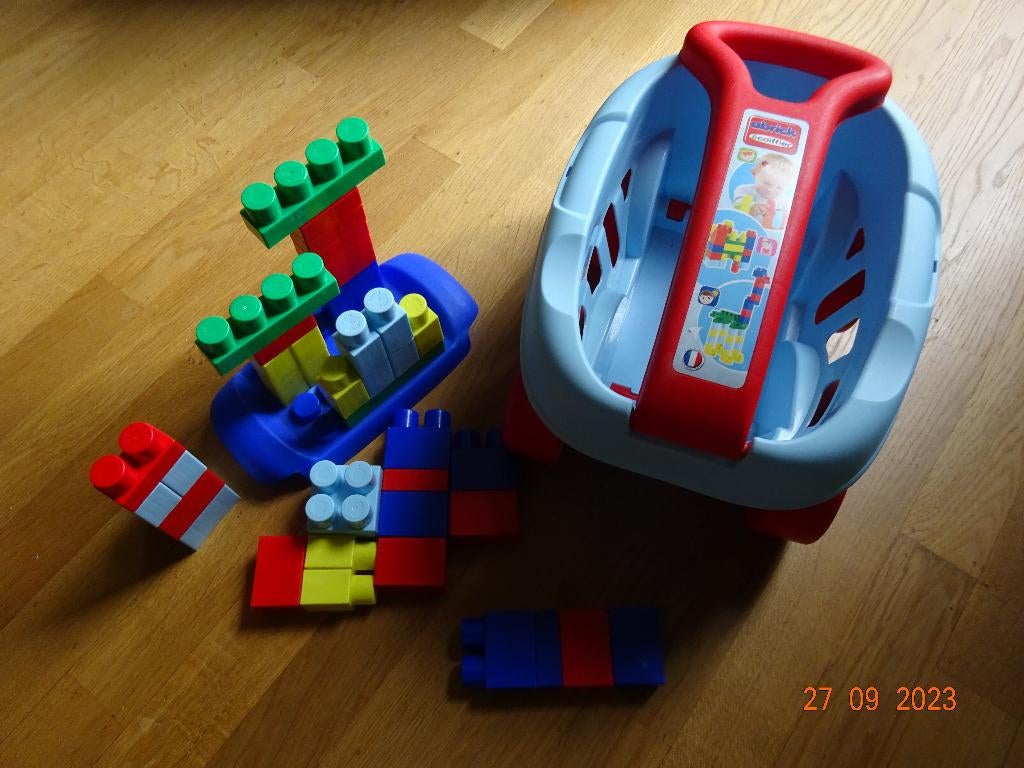 Abrick Ecoiffier,Mega bloks,super leuke trekkar,vele blokken, Enlèvement ou Envoi, Abrick
