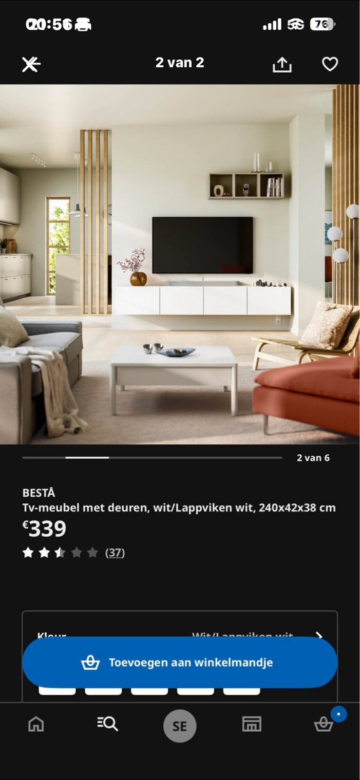 Tv meubel besta, Enlèvement