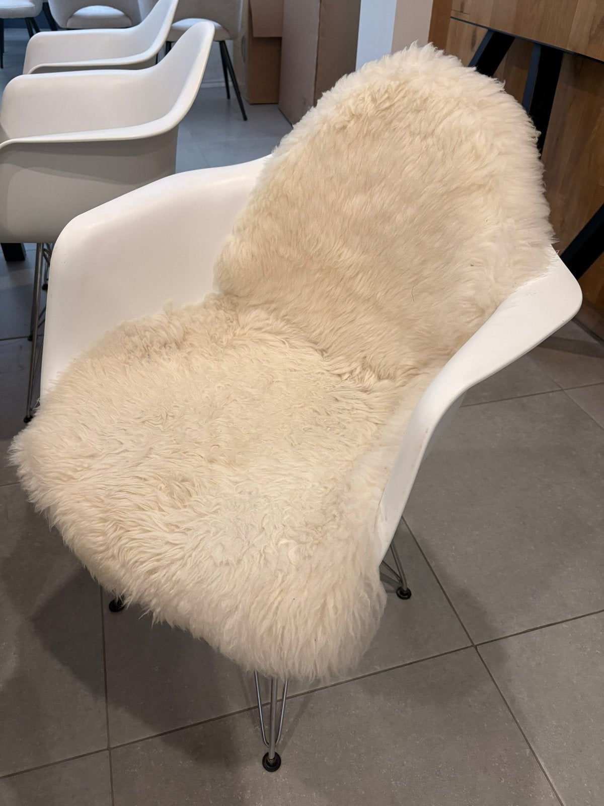 Set van 8 witte designstoelen, Ophalen, Kunststof, Gebruikt, Wit