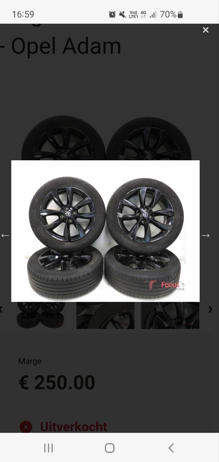 Originele Opel velgen.Banden nog goed voor 1 seizoen., Auto-onderdelen, Banden en Velgen, Ophalen, Gebruikt, 16 inch, Banden en Velgen
