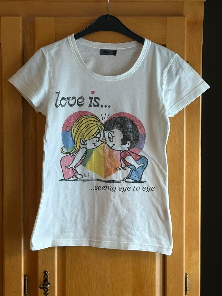 Wit t-shirt van Only (S)., Wit, Ophalen of Verzenden, Zo goed als nieuw, Korte mouw