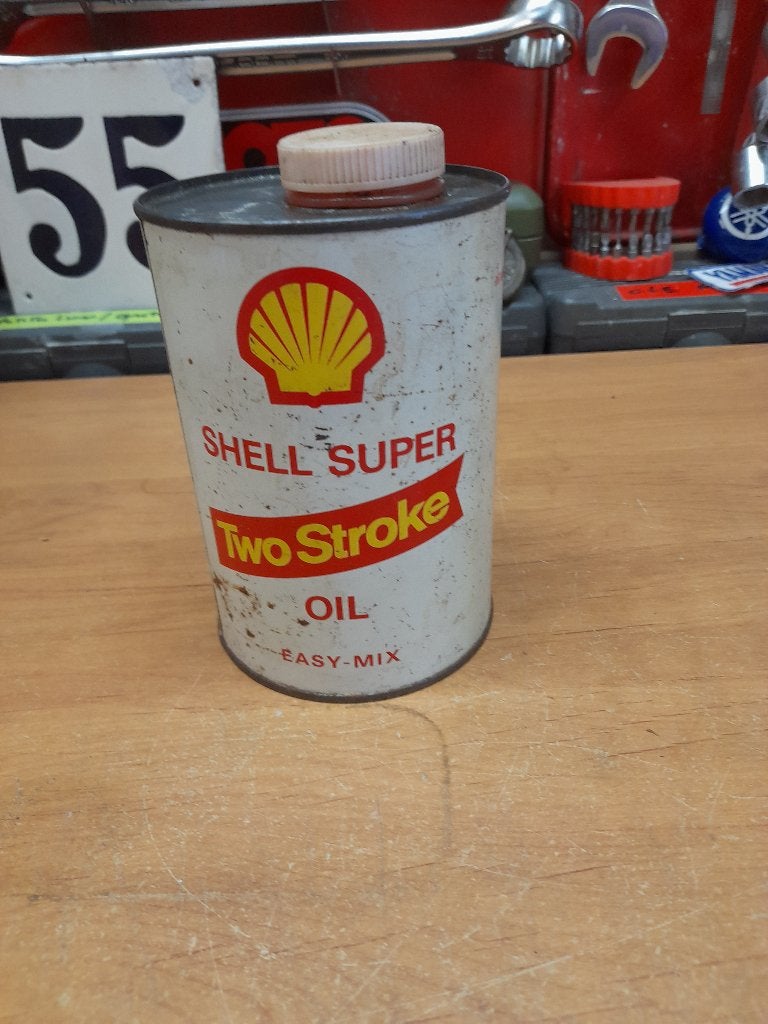 ancien bidon huile vide shell super 2 temps easy mix, Envoi, Utilisé, Autres types