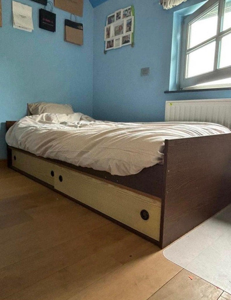 Eenpersoonsbed inclusief lattenbodem en matras - GRATIS, Enfants & Bébés, Chambre d'enfant | Lits, Enlèvement, Sommier à lattes