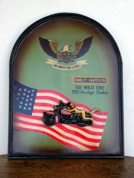 Assiette murale pour moto 83 cm - panneau de pub pour moto