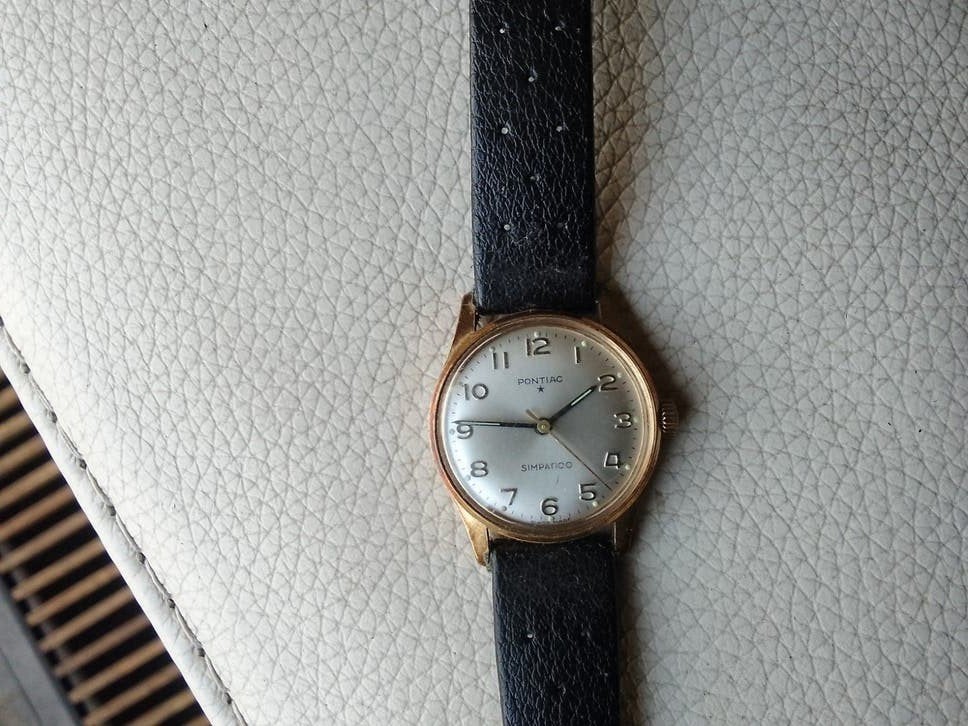 Pontiac simpatico herenhorloge., Handtassen en Accessoires, Ophalen