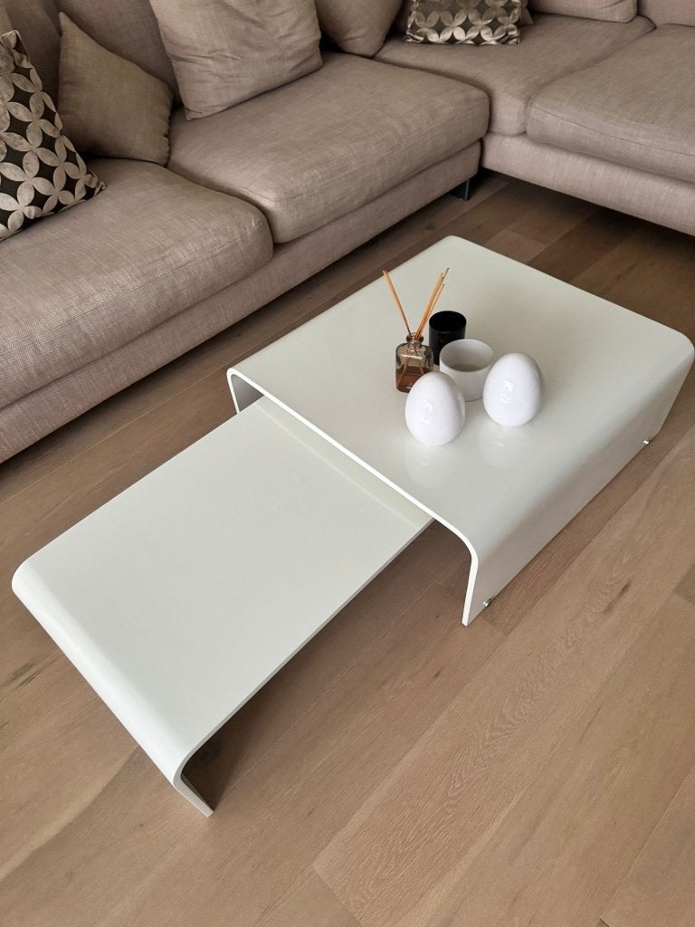 Hoogglans witte moderne salontafel, Huis en Inrichting, Tafels | Salontafels, Ophalen